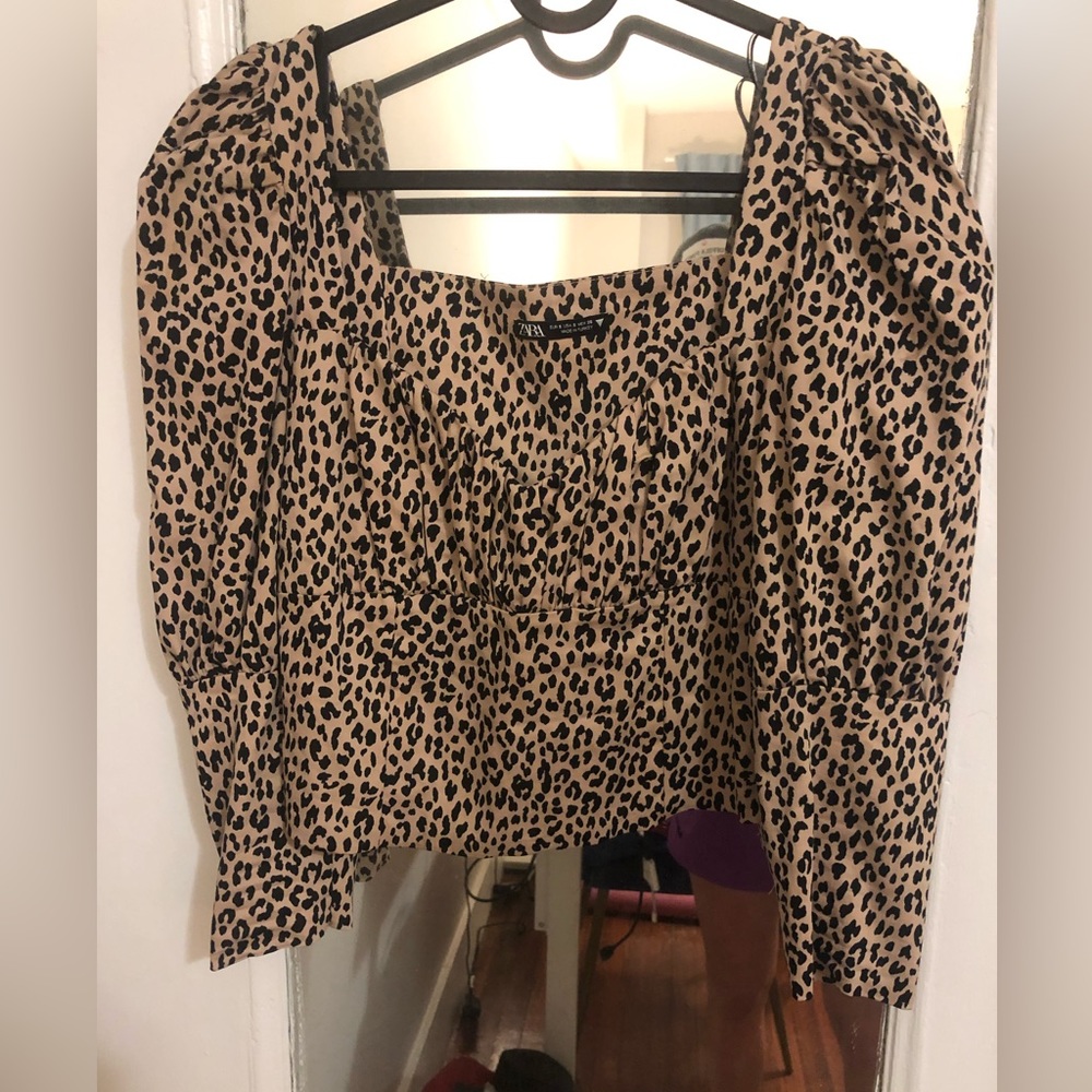 Zara animal print crop top. Size small.